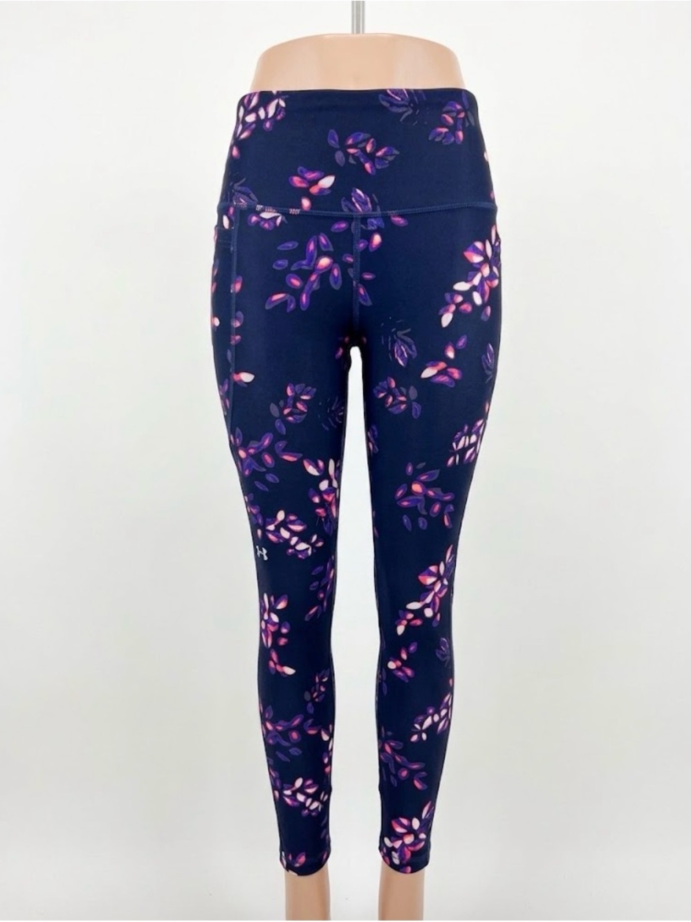 High-Rise Floral Leggings - Navy/Purple